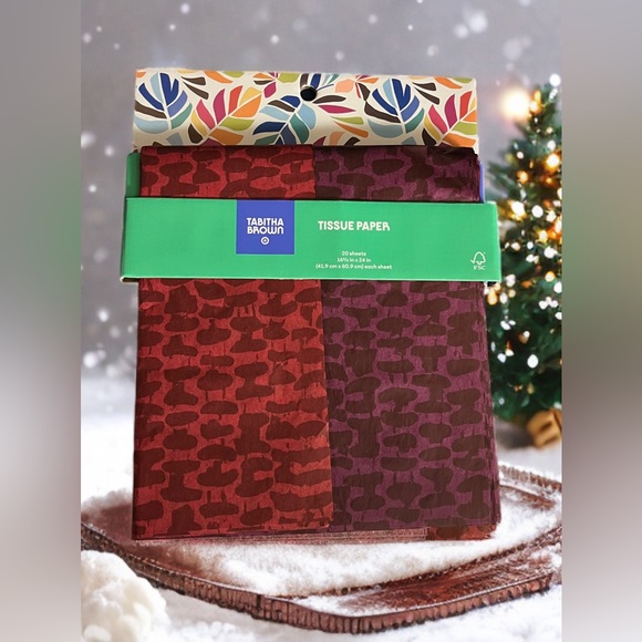 Tabitha Brown Red and Burgundy Tissue Paper- 20 sheet count - Picture 4 of 4